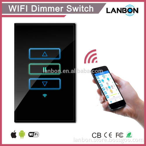 Lanbon WiFi smart home curtain switch, no need gateway mobile phone one key configuration with free Android and IOS app